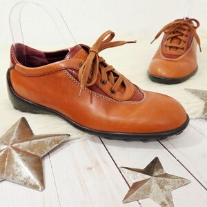 TOD'S Lace Up Driving Shoes Brown Leather Oxford Sneakers Patent Tods Size 6.5